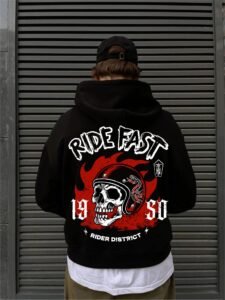 Sudadera “Ride Fast 1950” – Tinta Negra Tattoo x Rider District